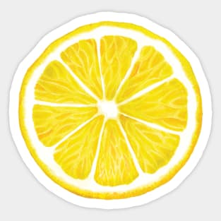 Zesty Summer Lemons Pattern Sticker